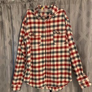 Merona Grey and Red Flannel